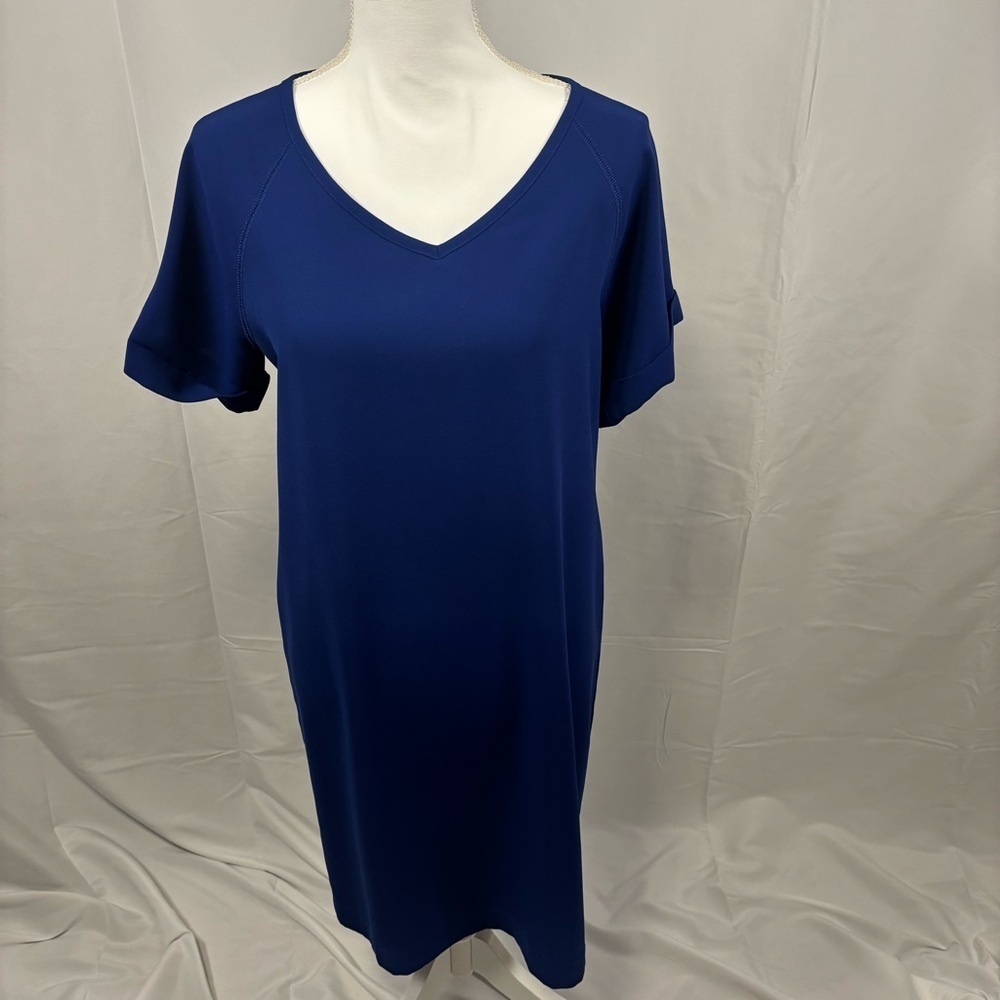 Chico's Royal Blue V-Neck Dress Size O